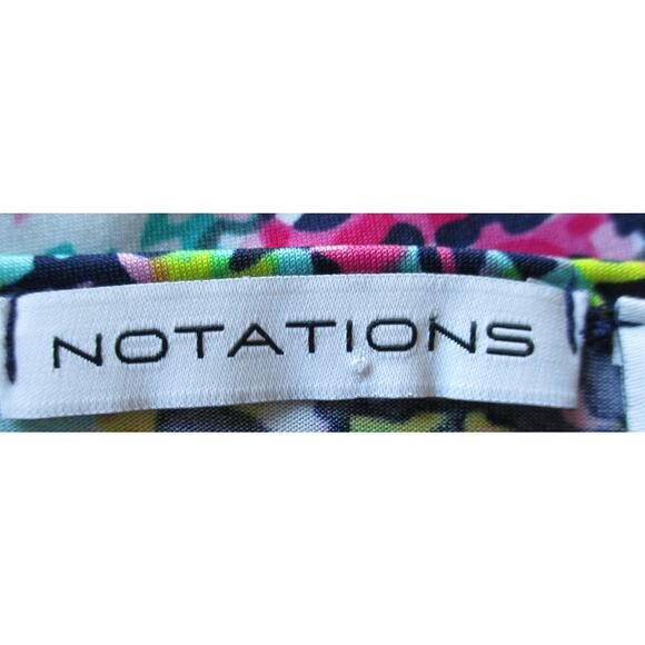 Notations Women's Short Sleeve Multi Color Stretch Shirt Size XL - Picture 8 of 11
